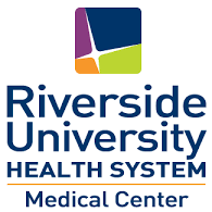 A logo for the riverside university health system medical center.