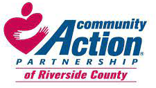 A logo for community action partnership of riverside county.