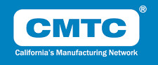A blue and white logo for cmto